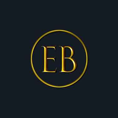 Lüks harfler. EB harfleri. Dövme stüdyosu, kuaför, butik, otel, üniversite, retro, kenetlenme tarzı için uygun