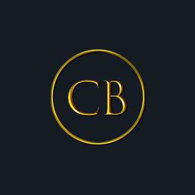 Lüks harfler. CB harfleri. Dövme stüdyosu, kuaför, butik, otel, üniversite, retro, kenetlenme tarzı için uygun