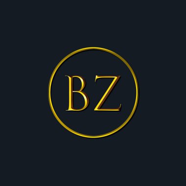 Lüks harfler BZ harfleri. Dövme stüdyosu, kuaför, butik, otel, üniversite, retro, kenetlenme tarzı için uygun