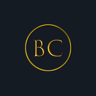 Lüks harfler BC baş harfleri. Dövme stüdyosu, kuaför, butik, otel, üniversite, retro, kenetlenme tarzı için uygun