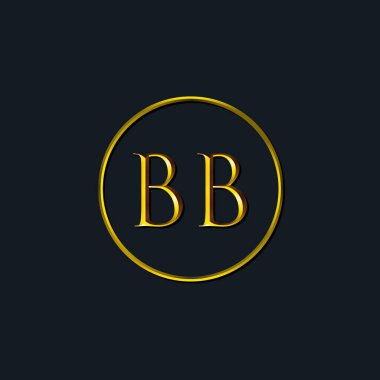 Lüks harfler, BB harfleri. Dövme stüdyosu, kuaför, butik, otel, üniversite, retro, kenetlenme tarzı için uygun