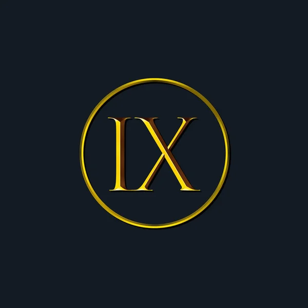 Luxe Lettres Initiales Monogramme Convient Pour Studio Tatouage Salon Boutique — Image vectorielle