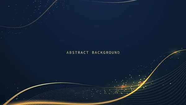 Modern Luxury Abstract Background Golden Line Elements Glowing Pattern Elegant — Stock Vector