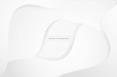 Soyut geometrik beyaz ve gri gradyan arka plan. Modern ve minimal beyaz unsurlar. Vektör illüstrasyonu