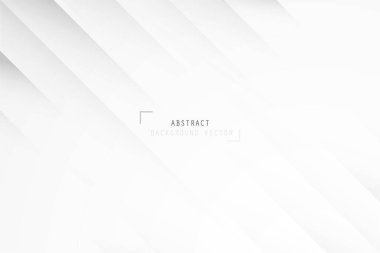 Soyut geometrik beyaz ve gri gradyan arka plan. Modern ve minimal beyaz unsurlar. Vektör illüstrasyonu.