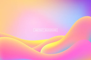 Renkli soyut geometrik arkaplan tasarımı. Sıvı şekilli modern eğri sıvı rengi. Web iniş şablonu, poster ya da afiş için havalı bir arka plan. Vektör illüstrasyonu.