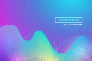 Renkli soyut geometrik arkaplan tasarımı. Sıvı şekilli modern eğri sıvı rengi. Web iniş şablonu, poster ya da afiş için havalı bir arka plan. Vektör illüstrasyonu.