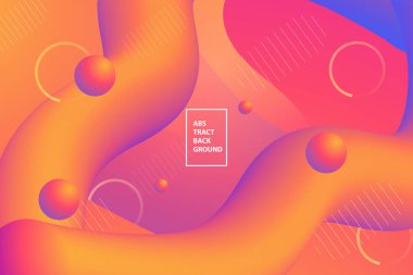 Renkli soyut geometrik arkaplan tasarımı. Sıvı şekilli modern eğri sıvı rengi. Web iniş şablonu, poster ya da afiş için havalı bir arka plan. Vektör illüstrasyonu.