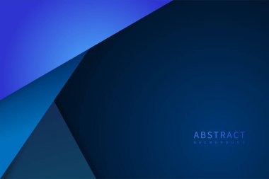 Soyut mavi örtüşen arkaplan. Modern, parlak gradyan sanat arkaplanı ya da iş afişi. Vektör illüstrasyonu.