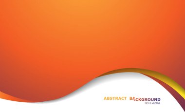 Soyut turuncu ve sarı eğri örtüşüyor. Modern, parlak gradyan sanat arkaplanı ya da iş afişi. Vektör illüstrasyonu.