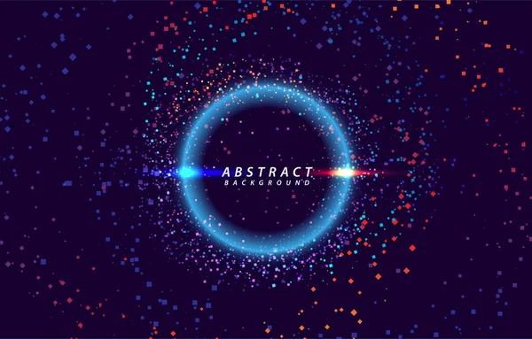 Abstrakter Blaulila Geometrischer Hintergrund Wissenschaftlicher Hintergrund Futuristisches Technologie Element Mit — Stockvektor