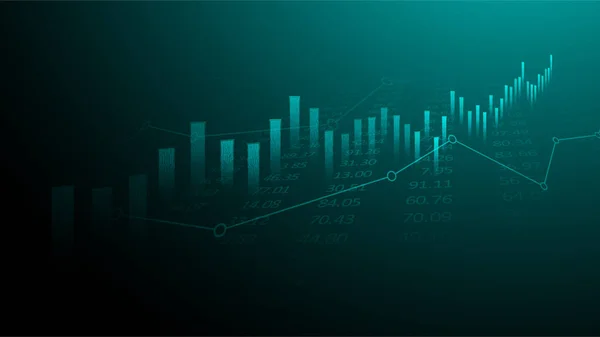 Obchodní Svícen Graf Graf Investic Akciovém Trhu Obchodování Modrém Pozadí — Stockový vektor