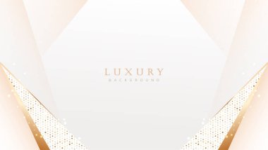 Soyut lüks altın arka plan. Modern altın çizgi dalga tasarım şablonu. Zarif geometrik sancak vektör illüstrasyonlu birinci sınıf yumuşak krema.