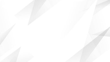 Soyut geometrik beyaz ve gri açık gri gradyan arkaplan. Modern pankart tasarımı. Vektör İllüstrasyonu.