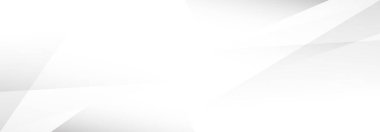 Soyut geometrik beyaz ve gri açık gri gradyan arkaplan. Modern pankart tasarımı. Vektör İllüstrasyonu.