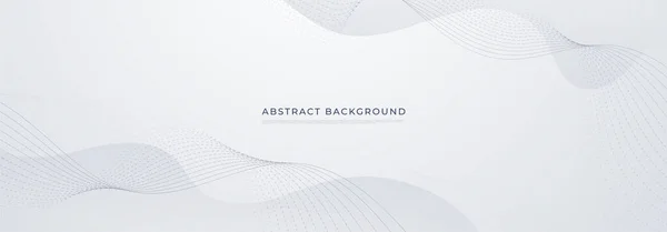 Abstrato Fundo Branco Banner Cinza Gradiente Moderno Com Elementos Ponto — Vetor de Stock