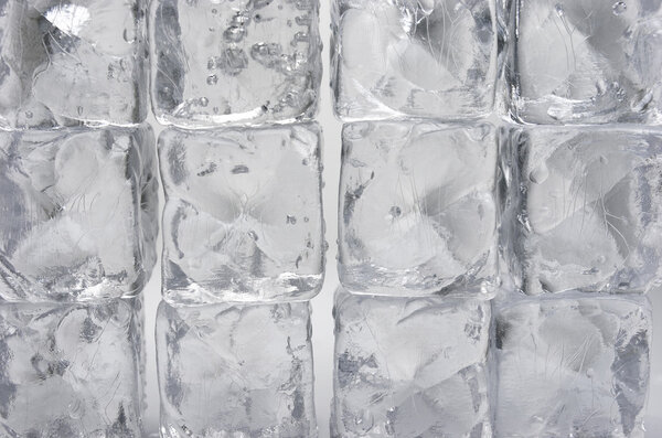 Ice cubes isolated. Background