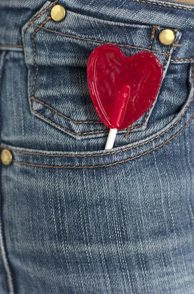 Heart shaped lollipop. — Stock Photo, Image