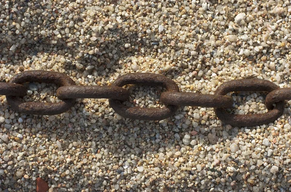 Chain. Sand — Stock Photo, Image