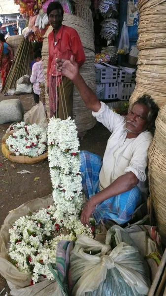 Mercado de flores. Calcuta. India —  Fotos de Stock