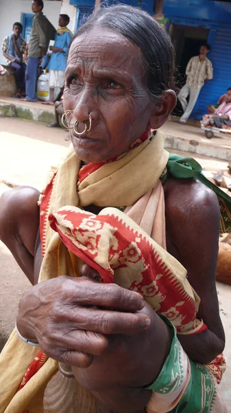 Dongria influensan kvinna. Orissa. Indien — Stockfoto