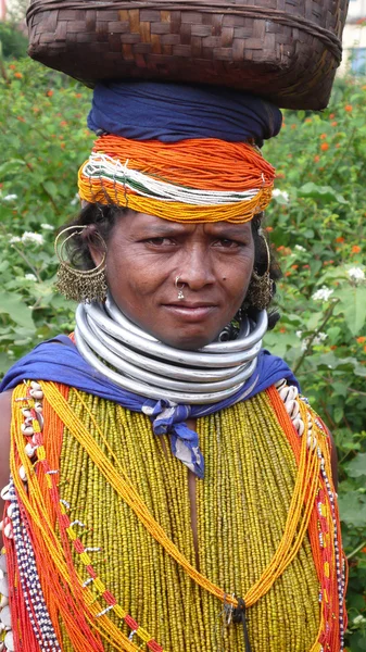 Bonda kvinna. Orissa. Indien — Stockfoto