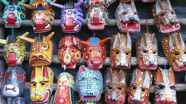 Máscaras de madera. Guatemala —  Fotos de Stock