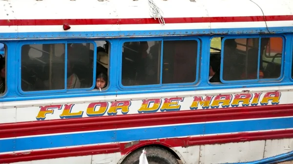 Bus. Todos Santos Cuchumatan. Guatemala — Stock Photo, Image