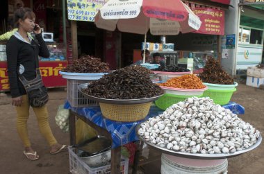Sen Monorom market. Cambodia clipart
