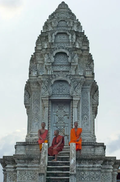 Mnich w kompong chhnang. Kambodża. — Zdjęcie stockowe