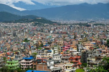 Kirtipur, Nepal 'den Katmandu Manzaraları.