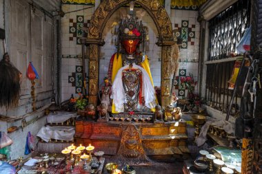 Bhaktapur, Nepal - Ekim 2021: Dipankar Vihar 'ın Bhaktapur' da 9 Ekim 2021 'de Katmandu Vadisi, Nepal.