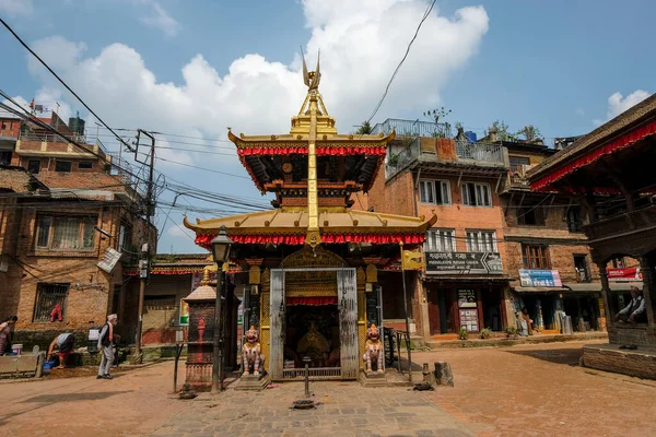 Bhaktapur Nepal Październik 2021 Widok Hinduską Świątynię Mahalaxmi Bhaktapurze Października — Zdjęcie stockowe