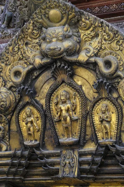 Detail Changu Narayan Temple Considered Oldest Temple Nepal Located Changunarayan — Stock Photo, Image