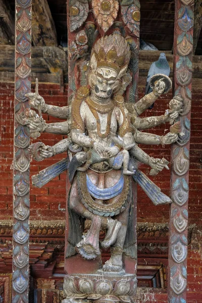 Λεπτομέρεια Του Ναού Changu Narayan Θεωρείται Παλαιότερος Ναός Στο Νεπάλ — Φωτογραφία Αρχείου