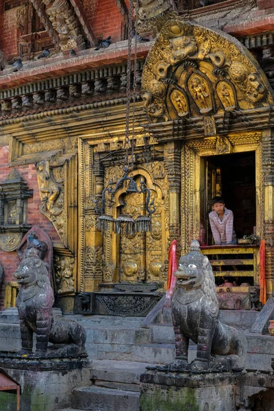 Changunarayan Nepal Październik 2021 Szczegóły Changu Narayan Temple Uważane Najstarszą — Zdjęcie stockowe