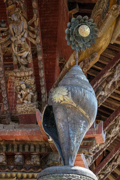 Λεπτομέρεια Του Ναού Changu Narayan Θεωρείται Παλαιότερος Ναός Στο Νεπάλ — Φωτογραφία Αρχείου