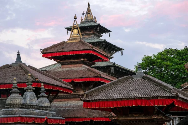 Vue Des Toits Temple Sur Place Durbar Katmandou Népal — Photo