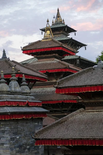 Zicht Tempeldaken Durbar Square Kathmandu Nepal — Stockfoto