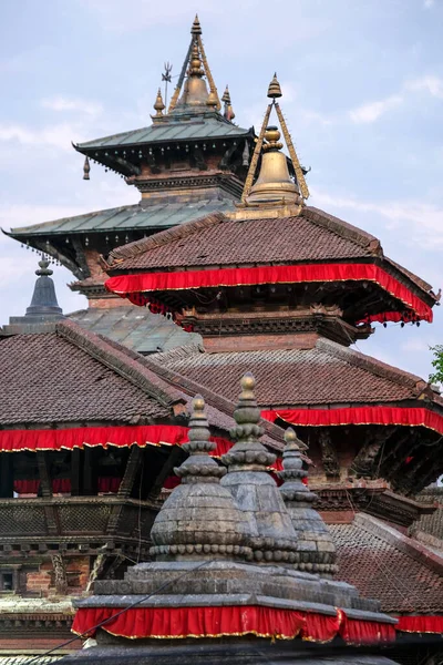 Zicht Tempeldaken Durbar Square Kathmandu Nepal — Stockfoto