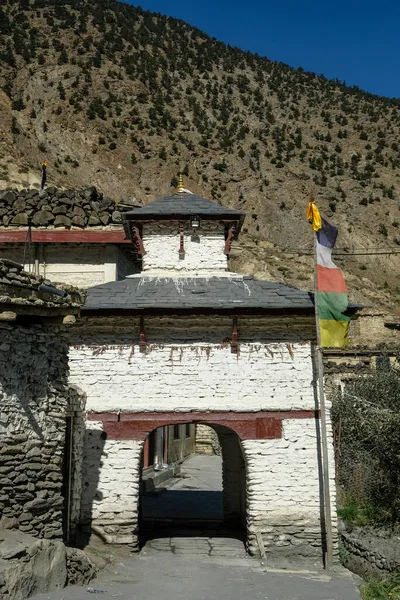 Mustang Bölgesindeki Marpha Köyünün Manzarası Nepal — Stok fotoğraf