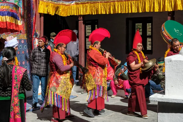 Marpha Nepal Noviembre 2021 Danza Lama Monasterio Budista Marpha Distrito —  Fotos de Stock