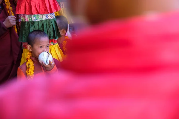 Marpha Nepal Novembre 2021 Lama Danza Monastero Buddista Marpha Nel — Foto Stock