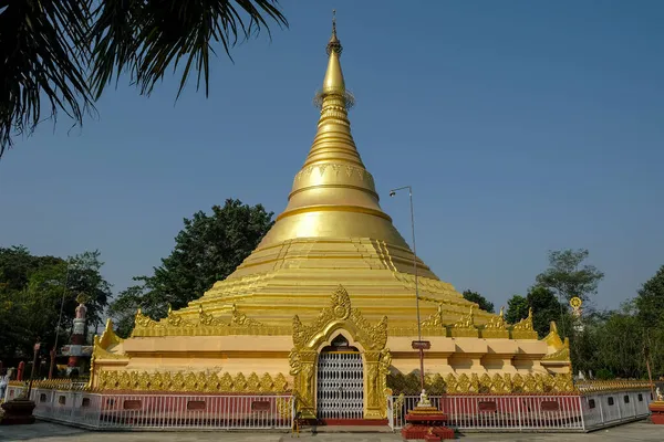 Myanmar Złota Świątynia Lumbini Nepal — Zdjęcie stockowe