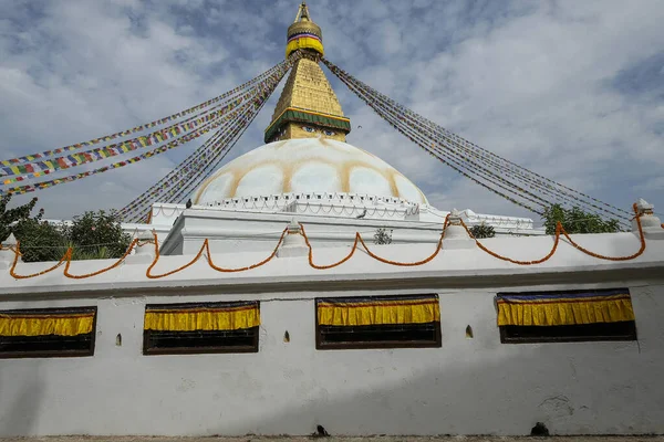 カトマンズのボンドナート ストゥーパは世界最大級のものである ネパール — ストック写真