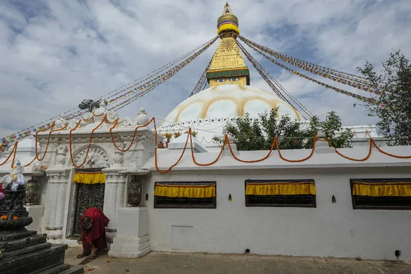 Katmandu Nepal Listopad 2021 Bodhnath Stupa Katmandu Jest Jednym Największych — Zdjęcie stockowe