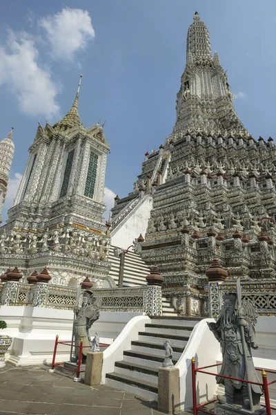 Bangkok Tailândia Janeiro 2022 Detalhe Templo Budista Wat Arun Localizado — Fotografia de Stock