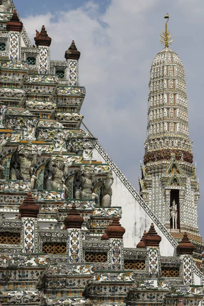 Bangkok Tailandia Enero 2022 Detalle Del Templo Budista Wat Arun — Foto de Stock