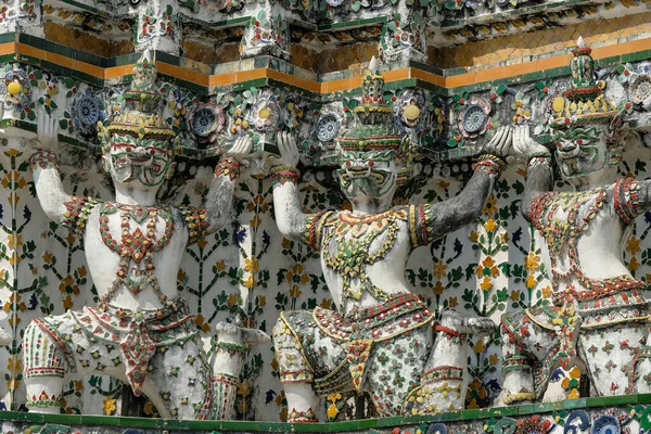 Bangkok Tailandia Enero 2022 Detalle Una Estatua Templo Budista Wat — Foto de Stock