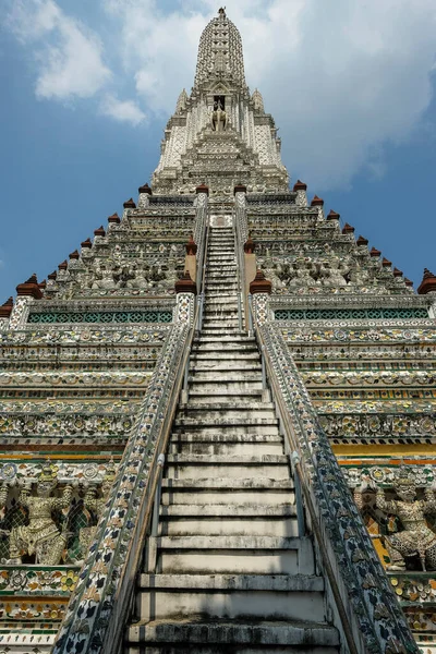 Bangkok Tailandia Enero 2022 Detalle Del Templo Budista Wat Arun — Foto de Stock